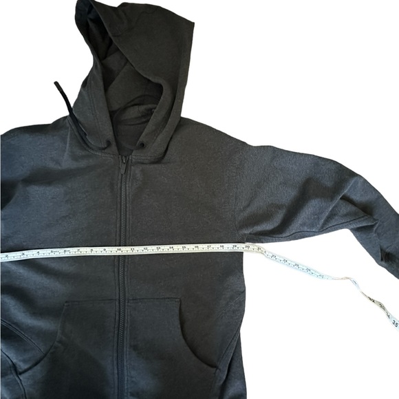 LULULEMON SIZE 4 LIGHT WEIGHT FULL ZIP HOODIE DARK CHARCOAL c14 - Picture 3 of 6